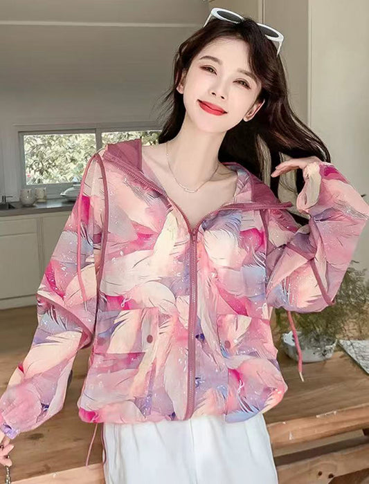 日焼け冷房対策にフード付き軽量アウター　