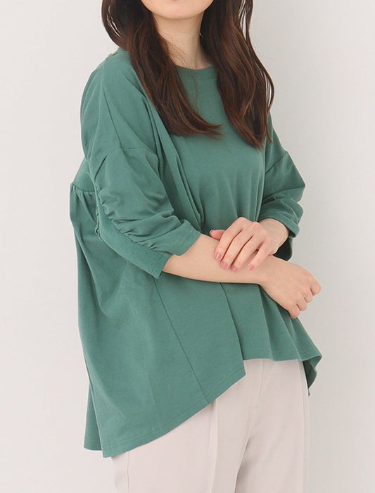 【洗濯機洗い可/七分袖】＜ファーリー＞オーガニックコットンプルオーバー　