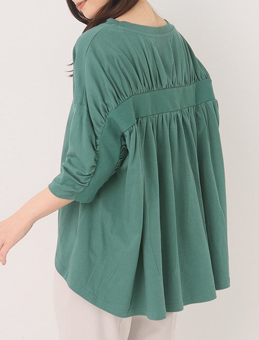 【洗濯機洗い可/七分袖】＜ファーリー＞オーガニックコットンプルオーバー　