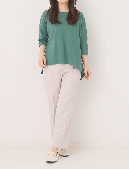 【洗濯機洗い可/七分袖】＜ファーリー＞オーガニックコットンプルオーバー　