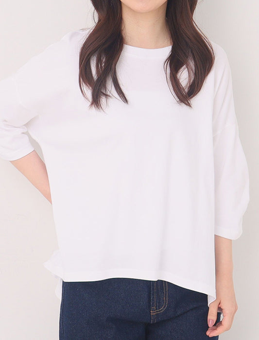 【洗濯機洗い可/七分袖】＜ファーリー＞オーガニックコットンプルオーバー　