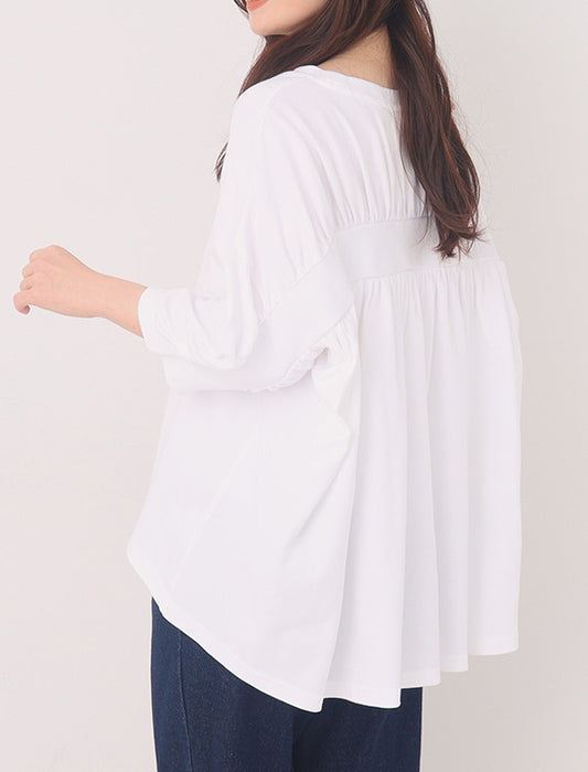 【洗濯機洗い可/七分袖】＜ファーリー＞オーガニックコットンプルオーバー　