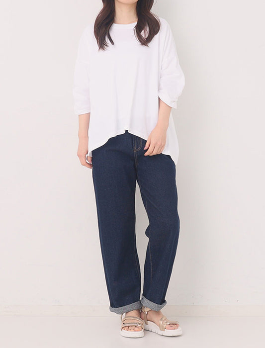 【洗濯機洗い可/七分袖】＜ファーリー＞オーガニックコットンプルオーバー　