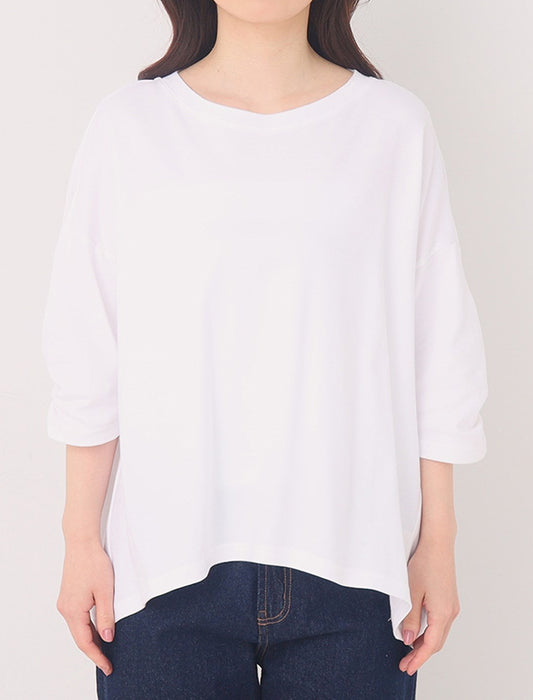 【洗濯機洗い可/七分袖】＜ファーリー＞オーガニックコットンプルオーバー　