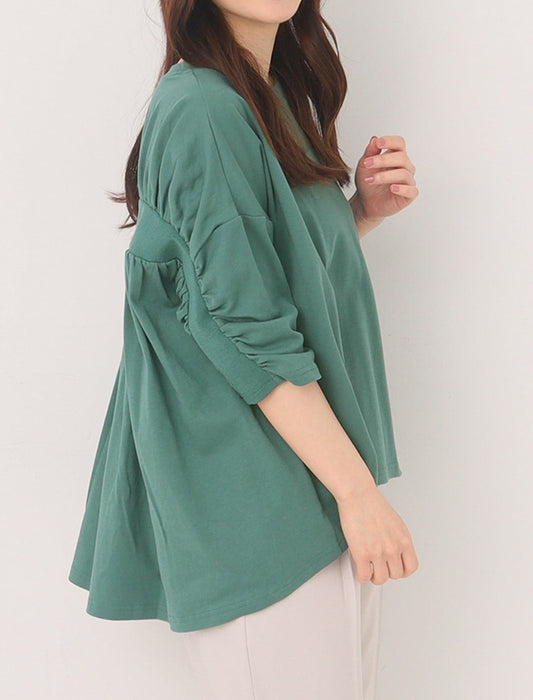 【洗濯機洗い可/七分袖】＜ファーリー＞オーガニックコットンプルオーバー　