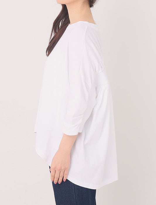 【洗濯機洗い可/七分袖】＜ファーリー＞オーガニックコットンプルオーバー　