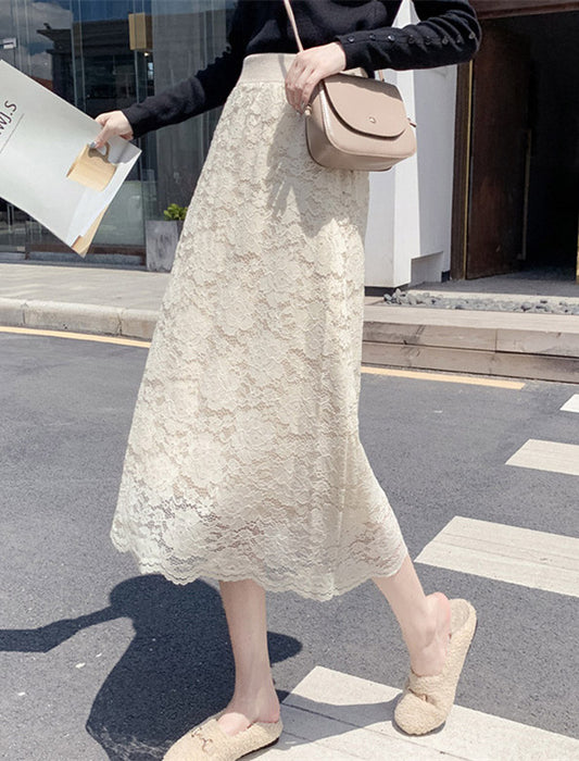 リバーシブルレーススカート