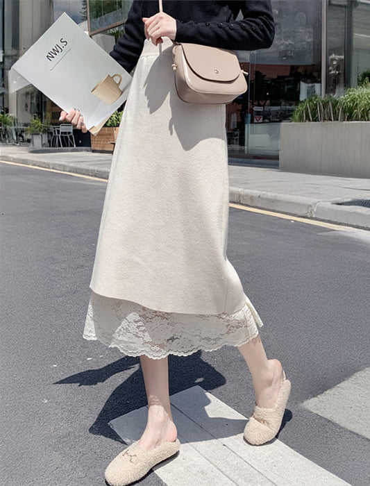 リバーシブルレーススカート