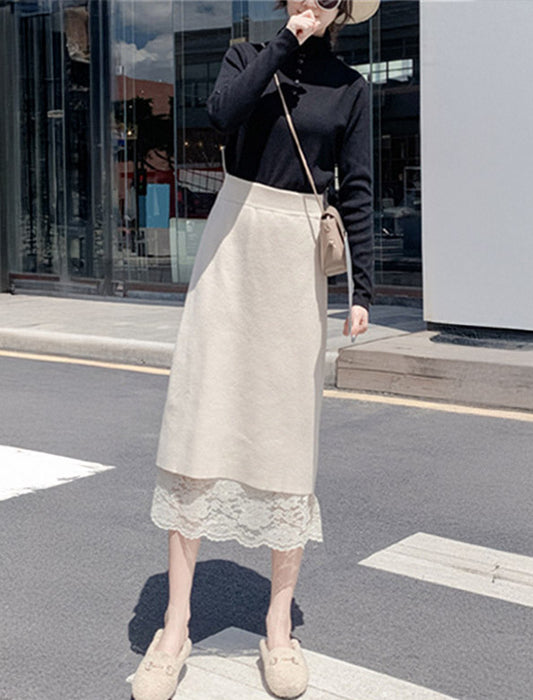 リバーシブルレーススカート