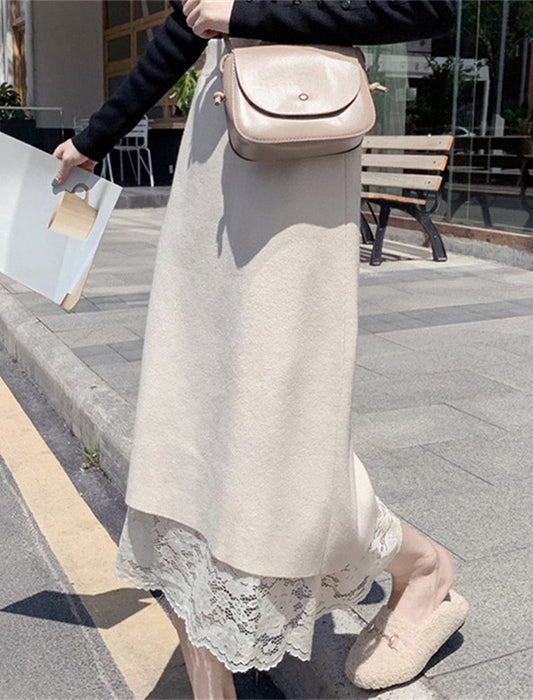 リバーシブルレーススカート