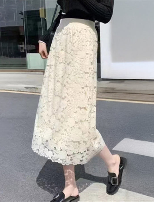 リバーシブルレーススカート