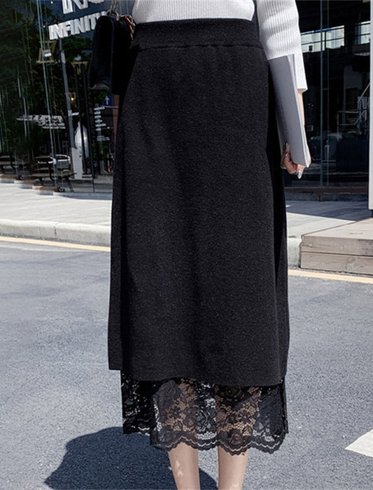 リバーシブルレーススカート