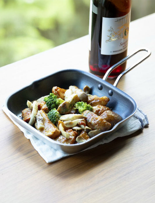 オーブンとトースターで使えてお手入れ簡単二層鋼グリルパン