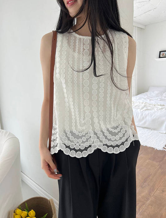 レースシアーキレイ目トップス