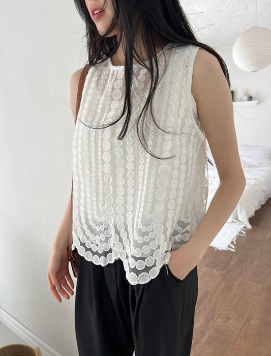 レースシアーキレイ目トップス