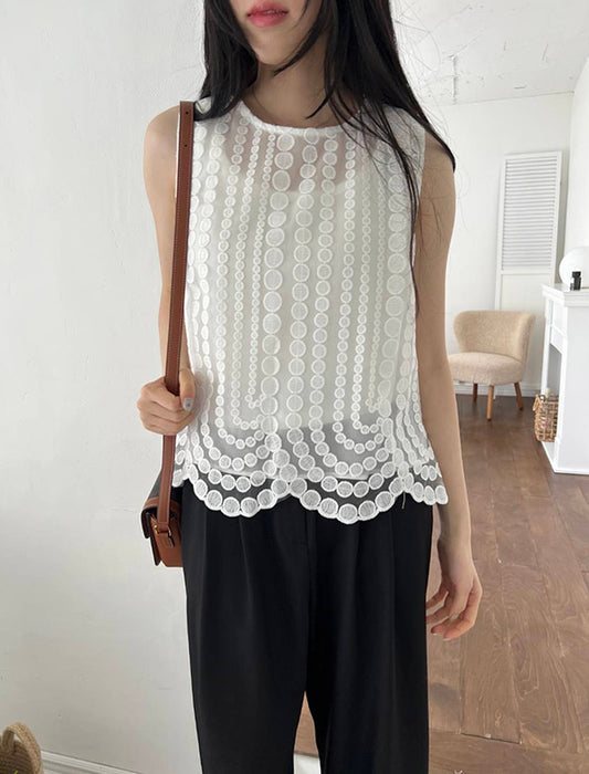 レースシアーキレイ目トップス