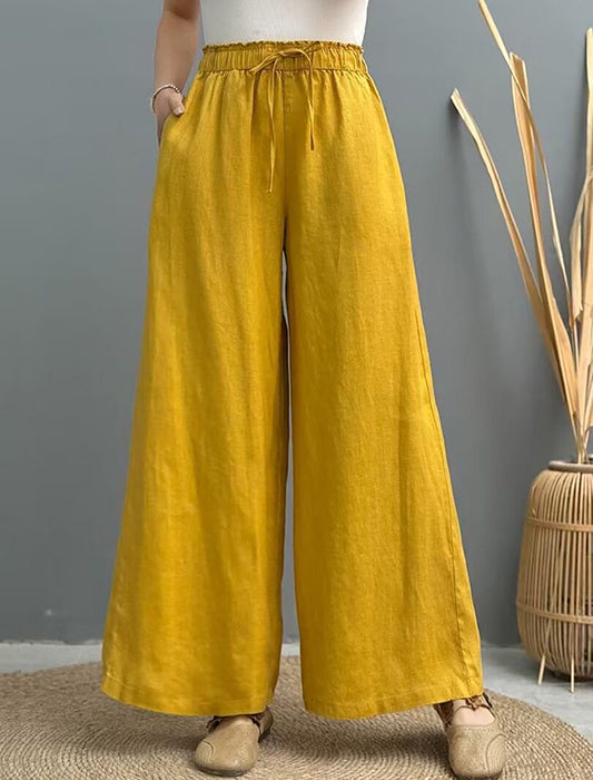 リネンワイドパンツ