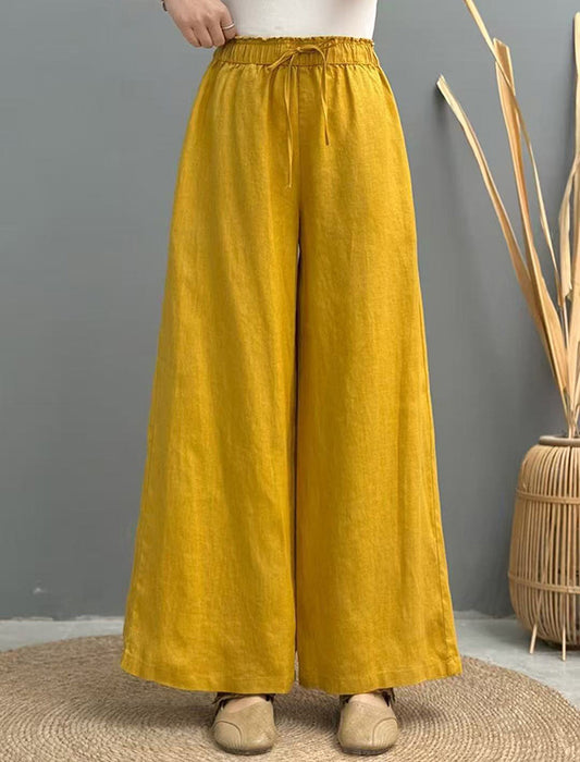 リネンワイドパンツ