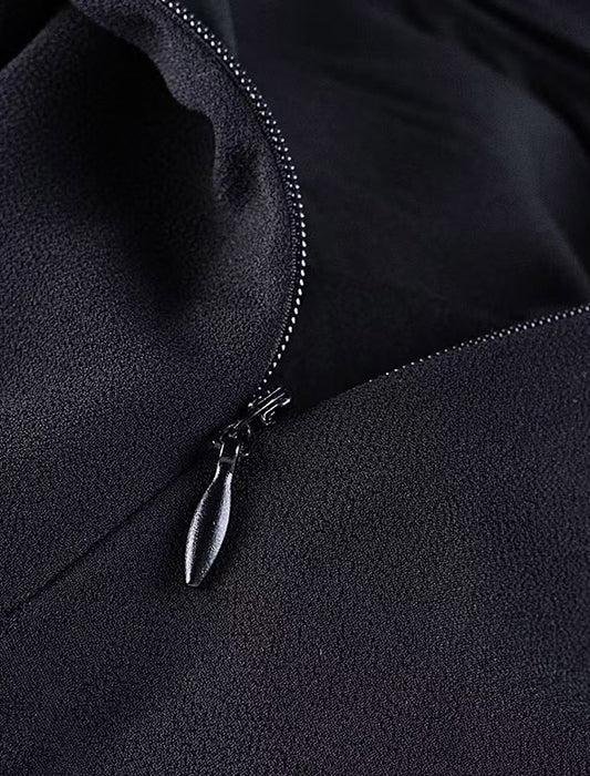 切替えデザインハイウエストワンピース