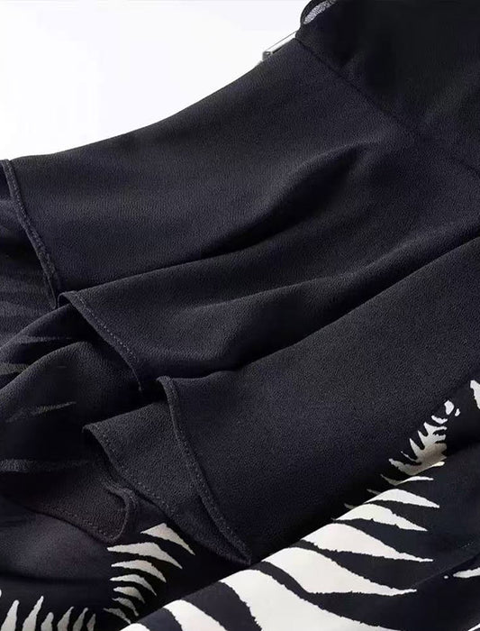 切替えデザインハイウエストワンピース