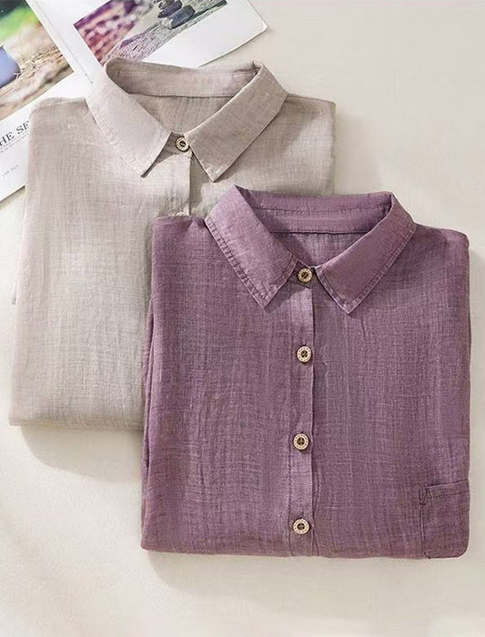 着回し抜群リネンライクロングシャツ