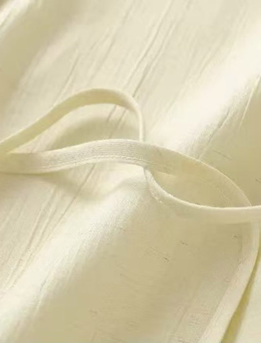 カシュクール風サイドリボンブラウス