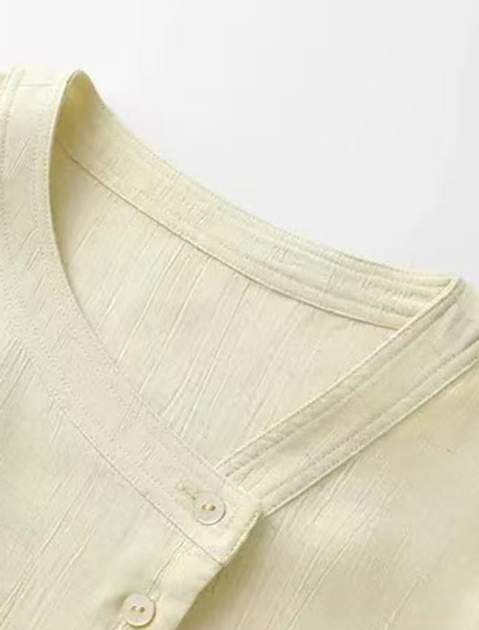 カシュクール風サイドリボンブラウス