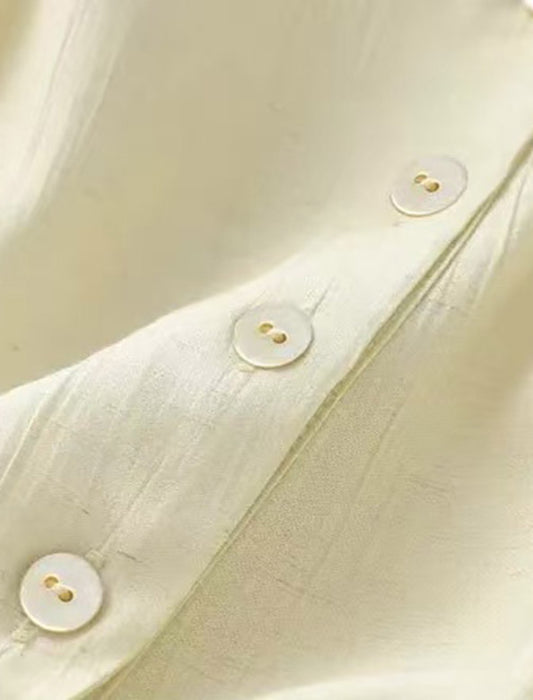 カシュクール風サイドリボンブラウス