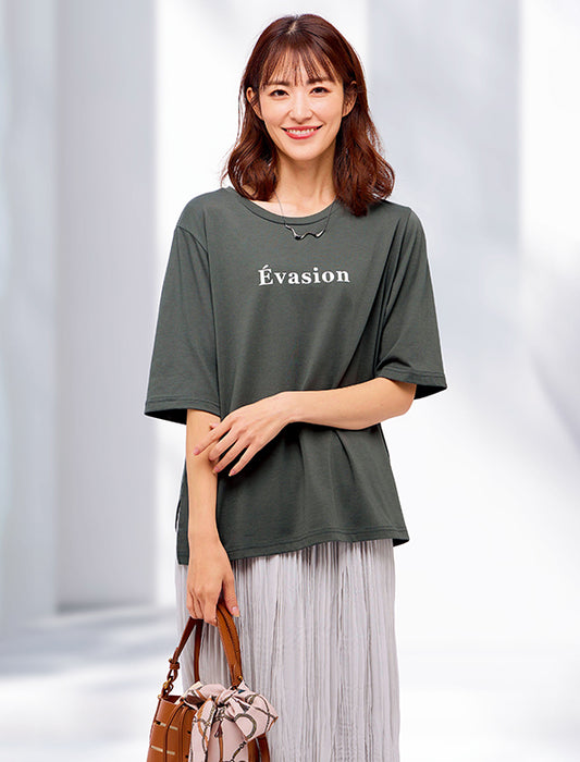 大人の程ゆるシルエットロゴTシャツ