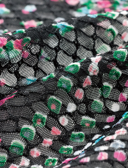 ネックレス付プリントブラウス