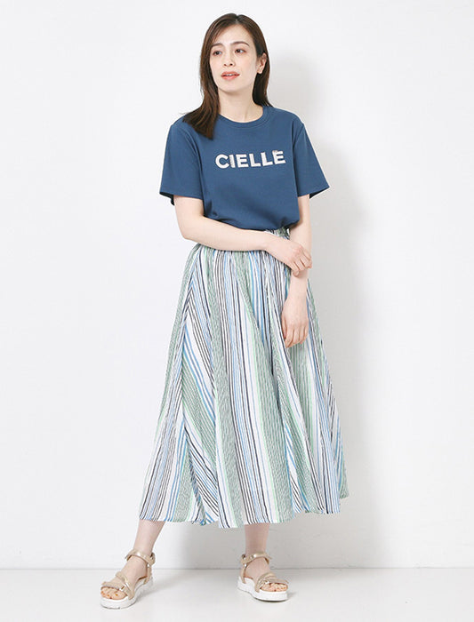 綿ボイルエアリーギャザースカート