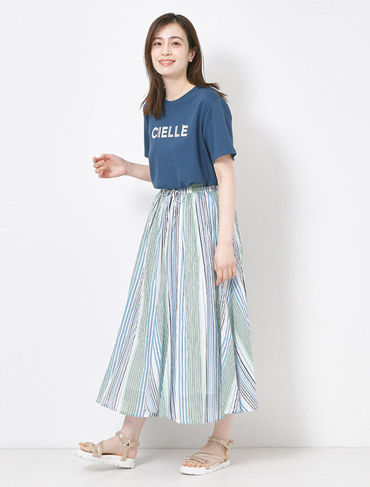 綿ボイルエアリーギャザースカート