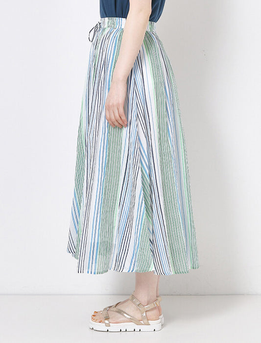 綿ボイルエアリーギャザースカート