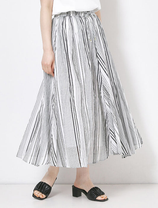 綿ボイルエアリーギャザースカート