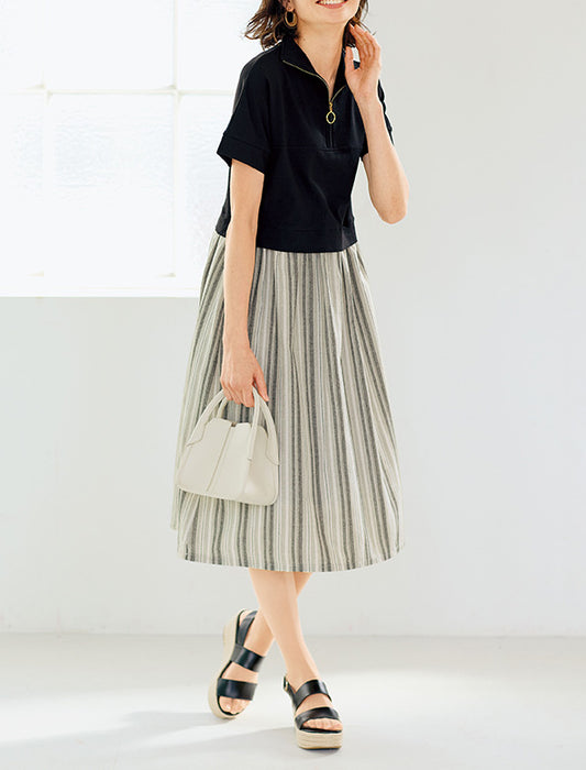 【受注】ハーフジップドッキングワンピース