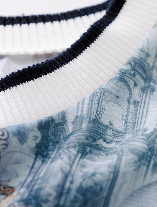 【受注】ヨーロピアンプリントブラウス