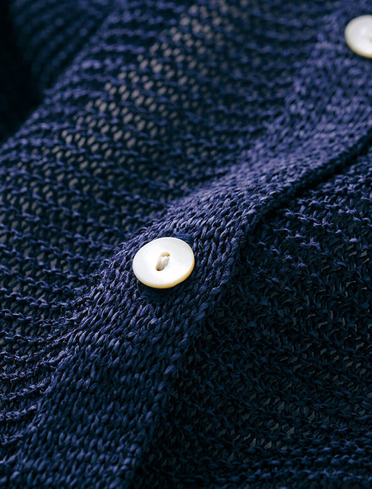 【受注】和紙混ニットミニフードベスト