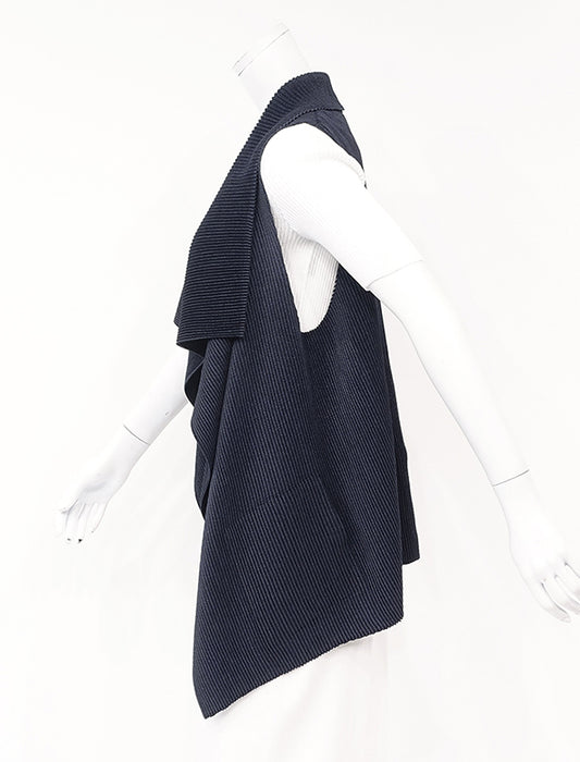 ＜SPECCHIO＞シャトルプリーツ ドレープカラー ベスト