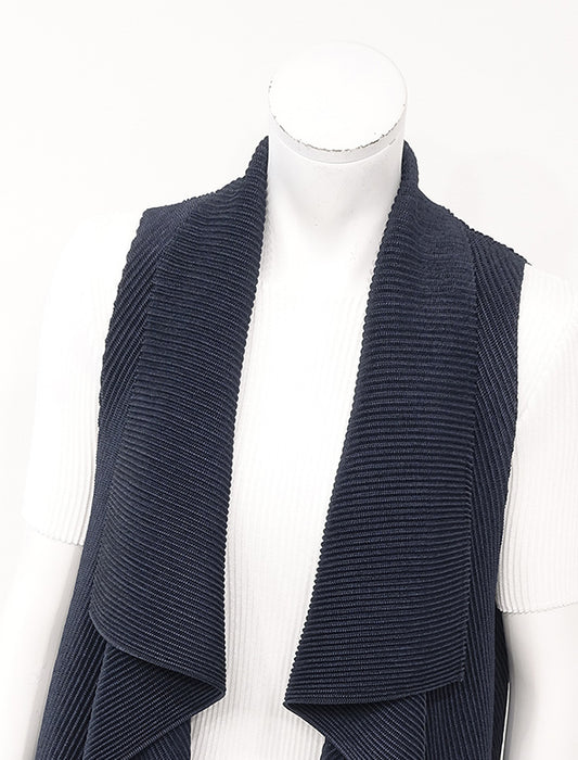 ＜SPECCHIO＞シャトルプリーツ ドレープカラー ベスト