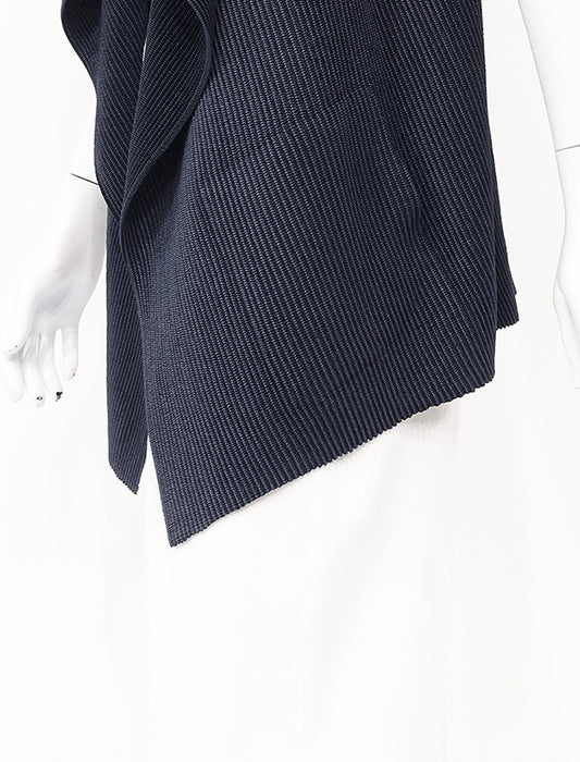 ＜SPECCHIO＞シャトルプリーツ ドレープカラー ベスト