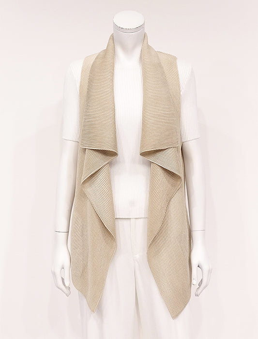 ＜SPECCHIO＞シャトルプリーツ ドレープカラー ベスト