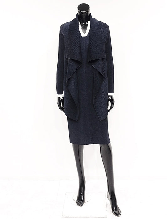 ＜SPECCHIO＞シャトルプリーツ ドレープカラー ベスト