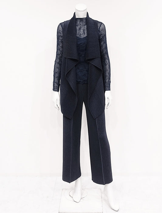 ＜SPECCHIO＞シャトルプリーツ ドレープカラー ベスト