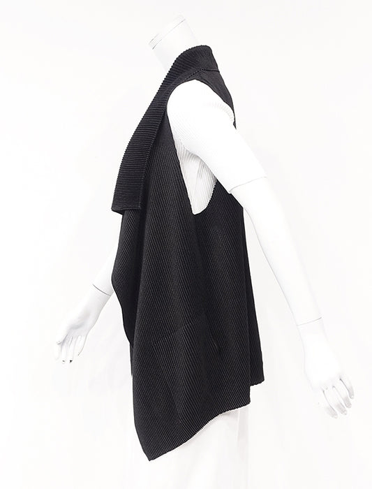 ＜SPECCHIO＞シャトルプリーツ ドレープカラー ベスト