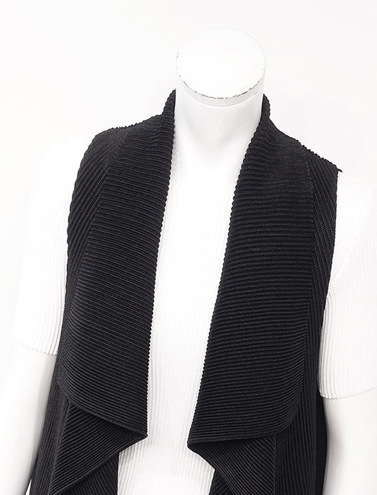 ＜SPECCHIO＞シャトルプリーツ ドレープカラー ベスト