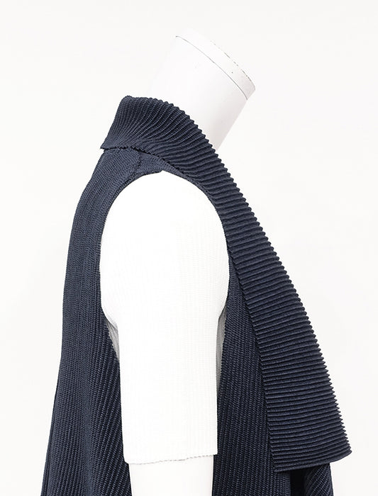 ＜SPECCHIO＞シャトルプリーツ ドレープカラー ベスト