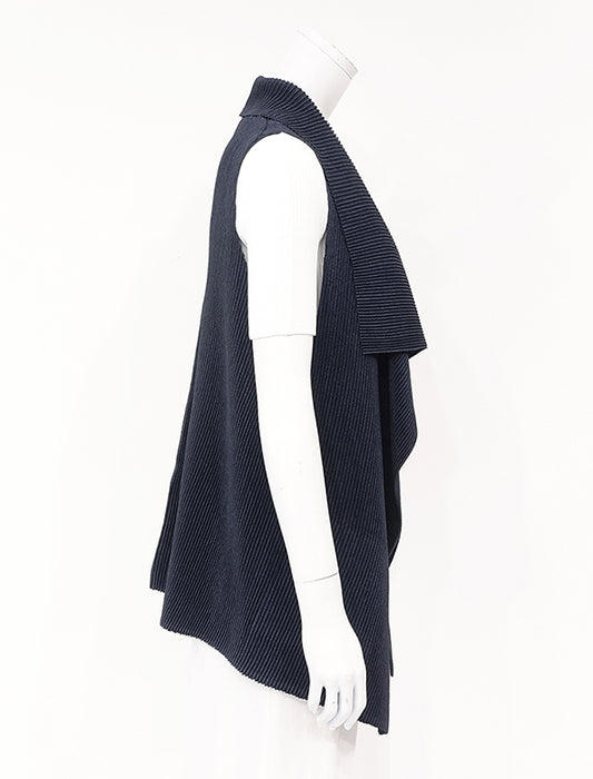 ＜SPECCHIO＞シャトルプリーツ ドレープカラー ベスト