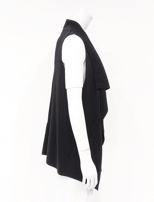 ＜SPECCHIO＞シャトルプリーツ ドレープカラー ベスト