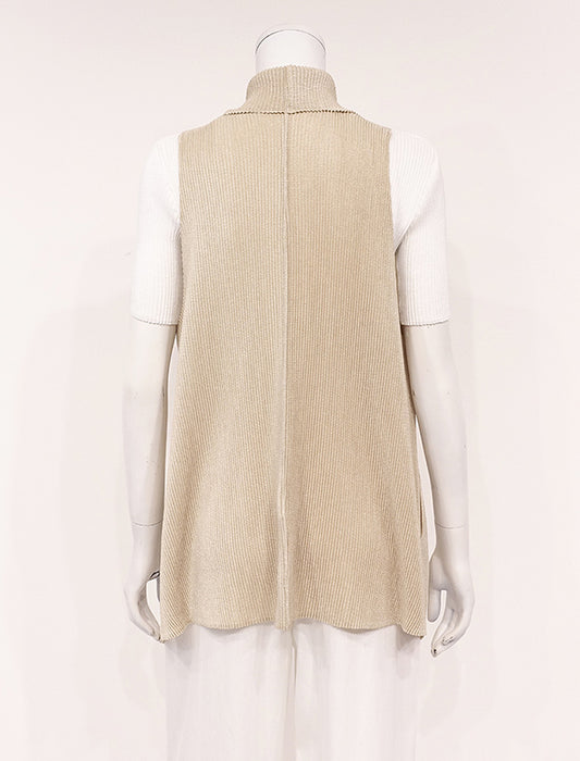 ＜SPECCHIO＞シャトルプリーツ ドレープカラー ベスト