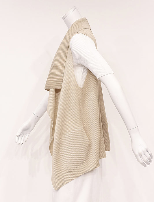 ＜SPECCHIO＞シャトルプリーツ ドレープカラー ベスト